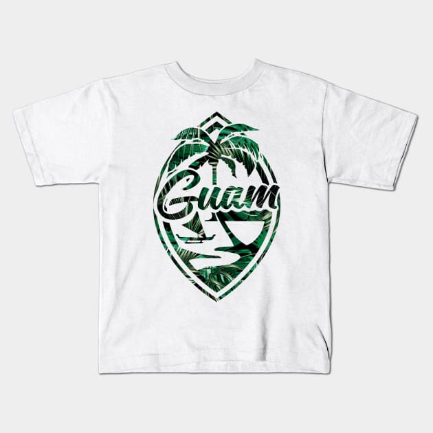 Tropical Guam Seal Kids T-Shirt by Dailygrind